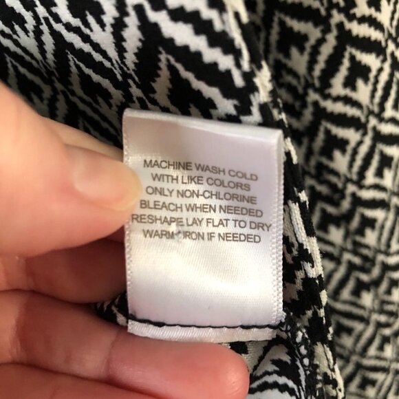 Roz & Ali Geometric Print Open Front Career Jacket - Picture 5 of 8